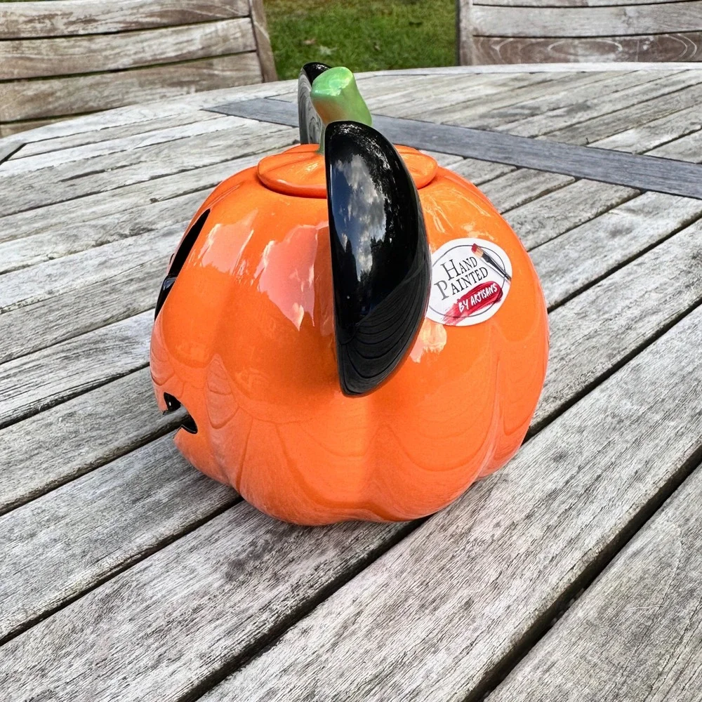 Disney Park Mickey Mouse Halloween Pumpkin Hand Painted Tea Light Candle Holder